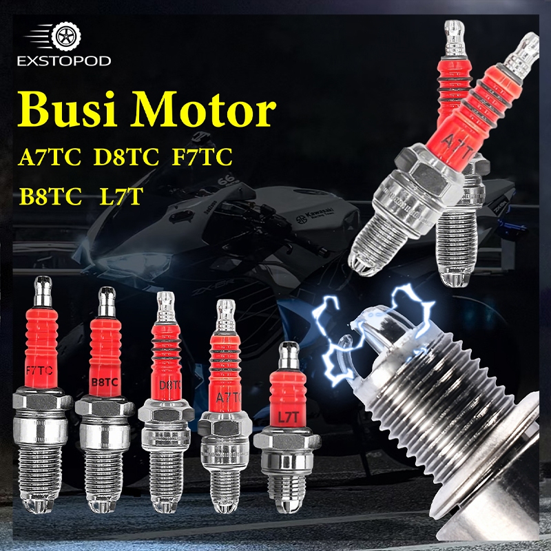 Busi racing kaki 3 drat pendek performa tinggi untuk mio grand supra x jupiter vega shogun A7TC D8TC B8TC F7TC L7T