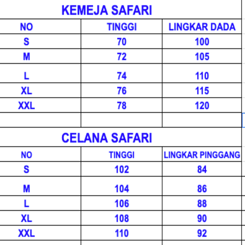 SERAGAM SAFARI PDH PDL SECURITY SATGAS KEMEJA CELANA LENGAN PANJANG PENDEK - Gambar 2