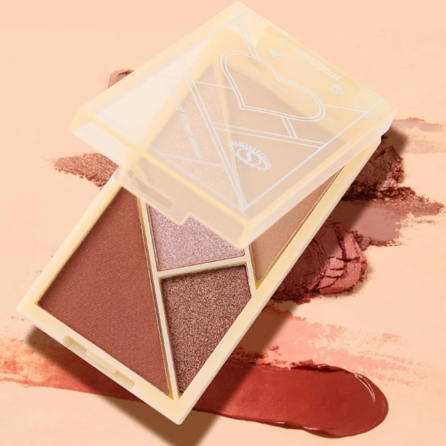 GROSIR 12 Pcs Eyeshadow Make Up Natural Waterproof 4 Colors Palette Long Lasting High Pigment 279 5205 - Gambar 4