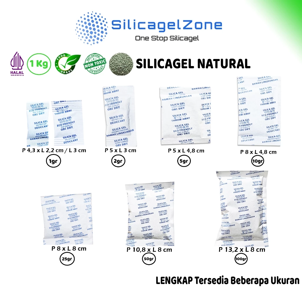 Silica Gel Natural / Silika Gel Natural 1Kg TERMURAH FOOD GRADE