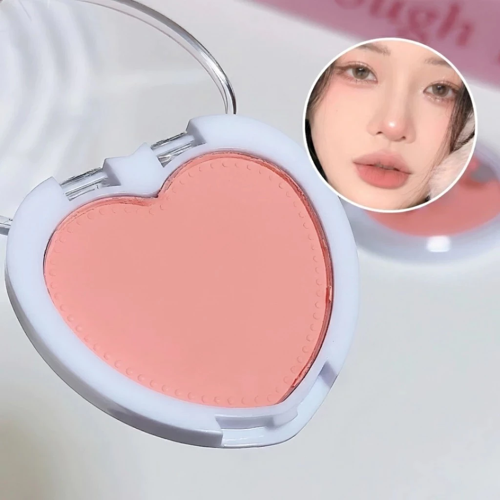 GROSIR 12 Pcs Blush On Single Color Heart High Pigmented Perona Pipi Natural Long Lasting 058 5107 - Gambar 2