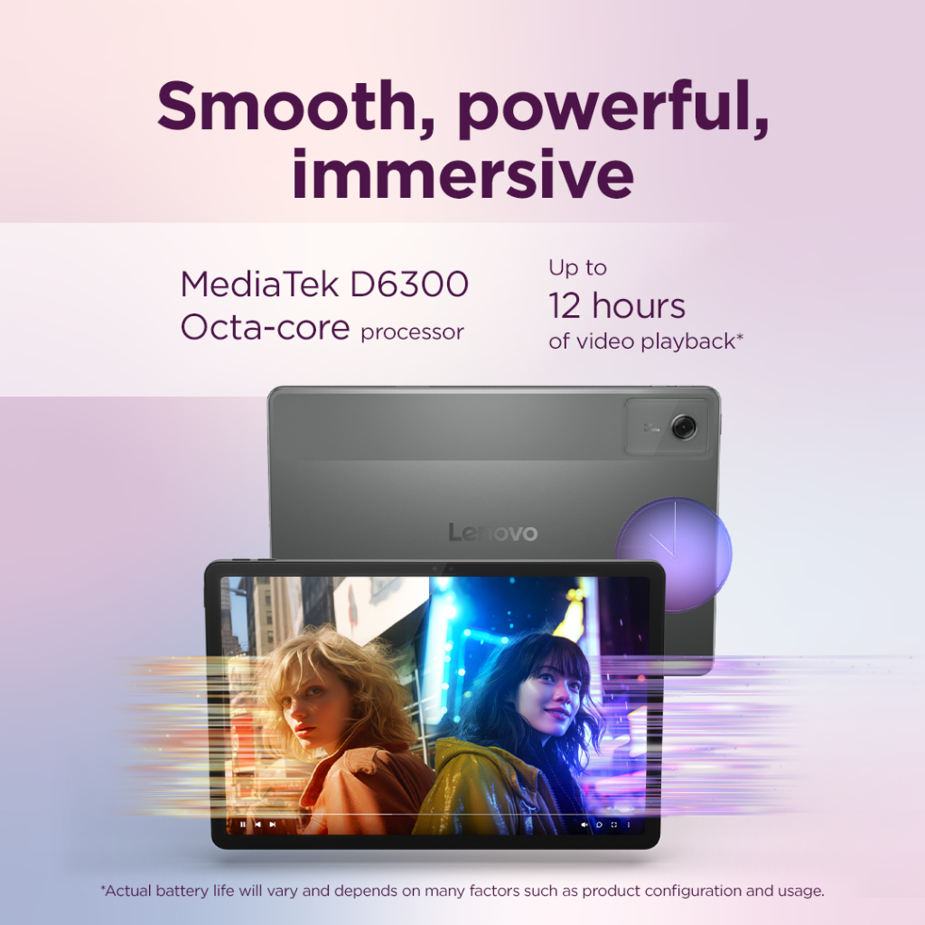 Lenovo Idea Tab - Tablet Android - MediaTek Dimensity 6300 - 11" 2.5K IPS 90Hz 500nits – Quad-Speakers Dolby Atmos - 7040mAh - Gambar 4