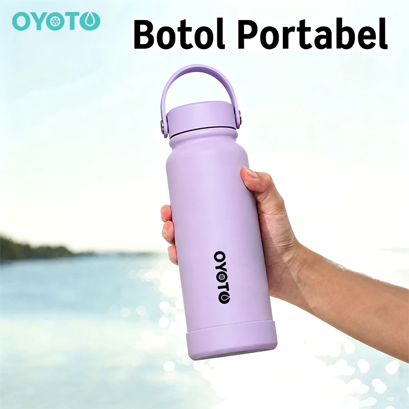 OYOTO Tumbler Stainless Steel Bottle Termos Tahan Dingin 800ML/600ML/1000ML Tahan Es Batu Olahraga Sport - Gambar 4