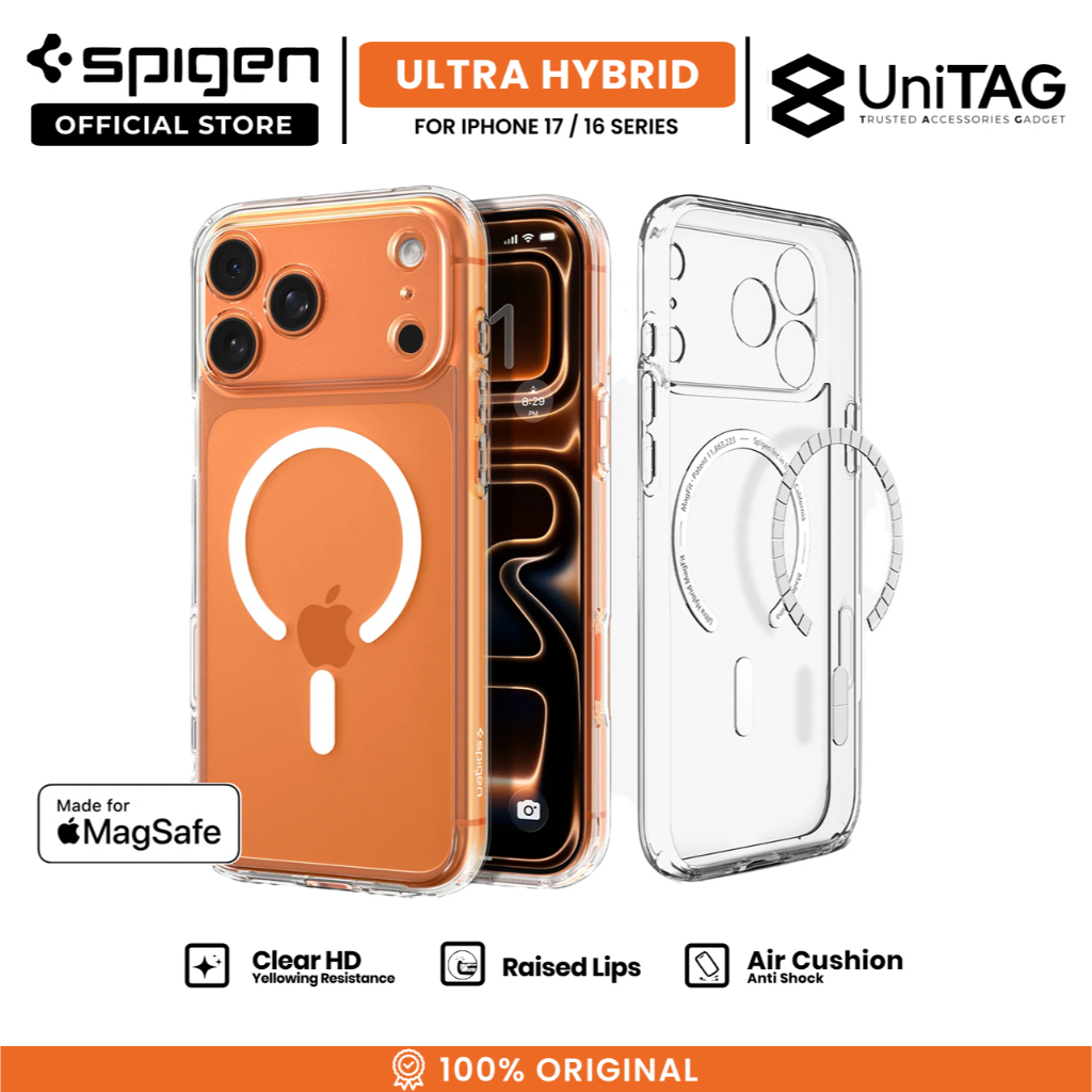 SPIGEN Case for iPhone 17 16 Pro Max Plus Air Ultra Hybrid MagFit Magsafe Clear Matte Slim Anti-Crack Shock Casing