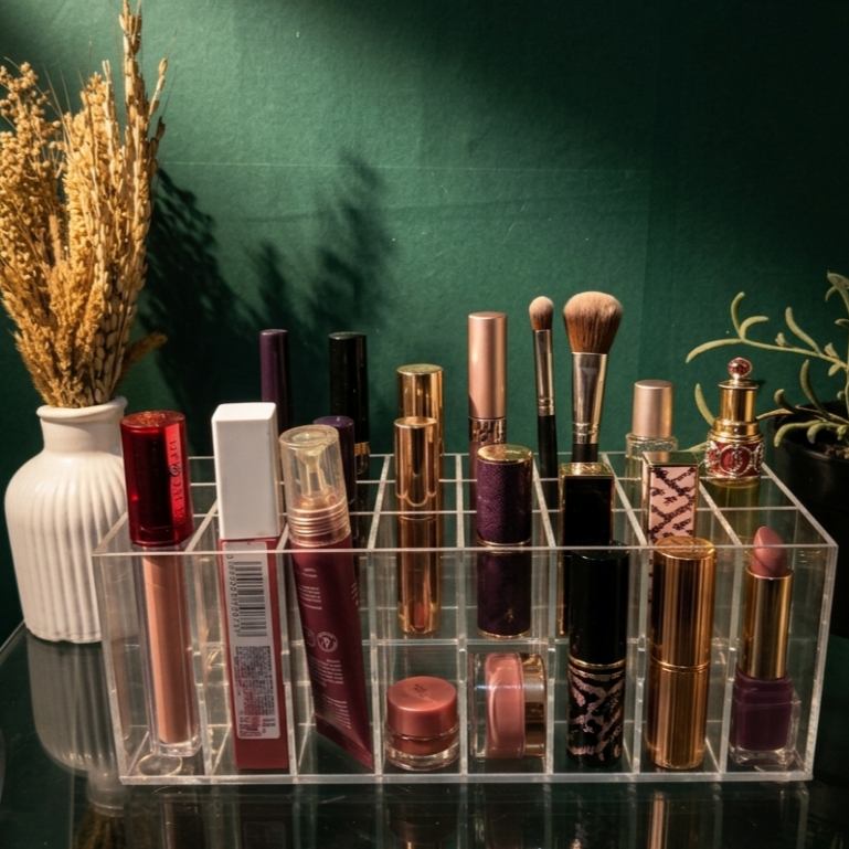 Tempat Makeup kosmetik akrilik 24 lobang