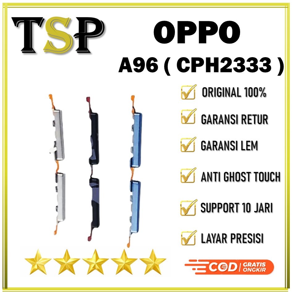 TOMBOL LUAR VOLUME OPPO A96 ( CPH2333 ) ORIGINAL 100% COMPLETE