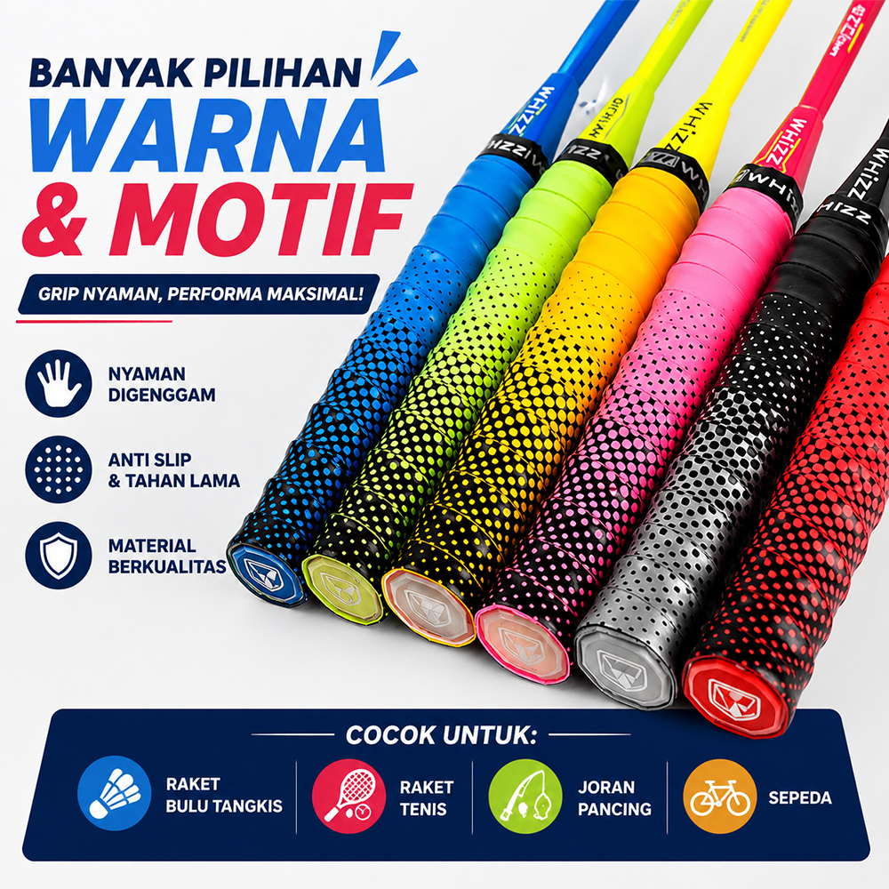 Grip Karet Raket Badminton / Grip Tulang Bahan Karet Premium Anti Slip