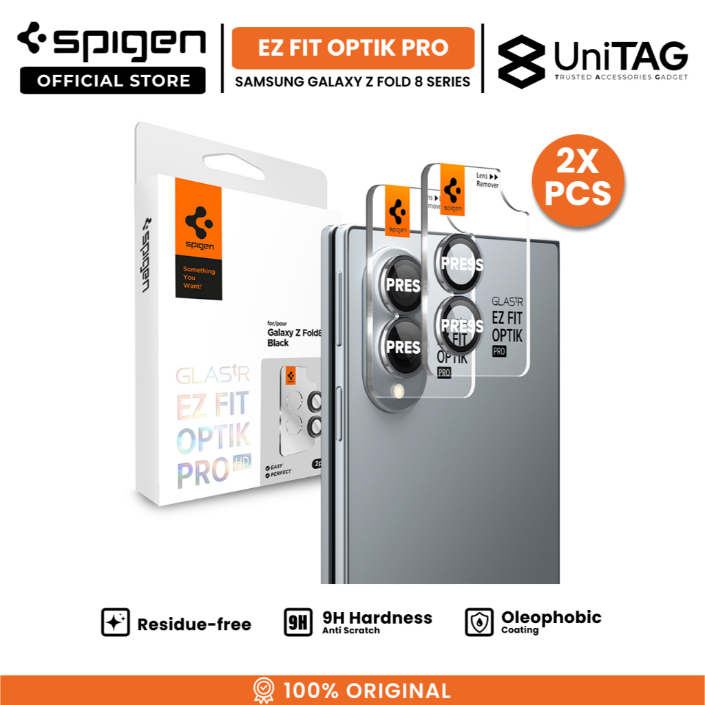 SPIGEN Camera Lens Protector Samsung Galaxy Z Fold 8 Ultra 7 GlastR EZ Fit Optik Pro HD Black Anti Gores Scratch Kamera - Gambar 2