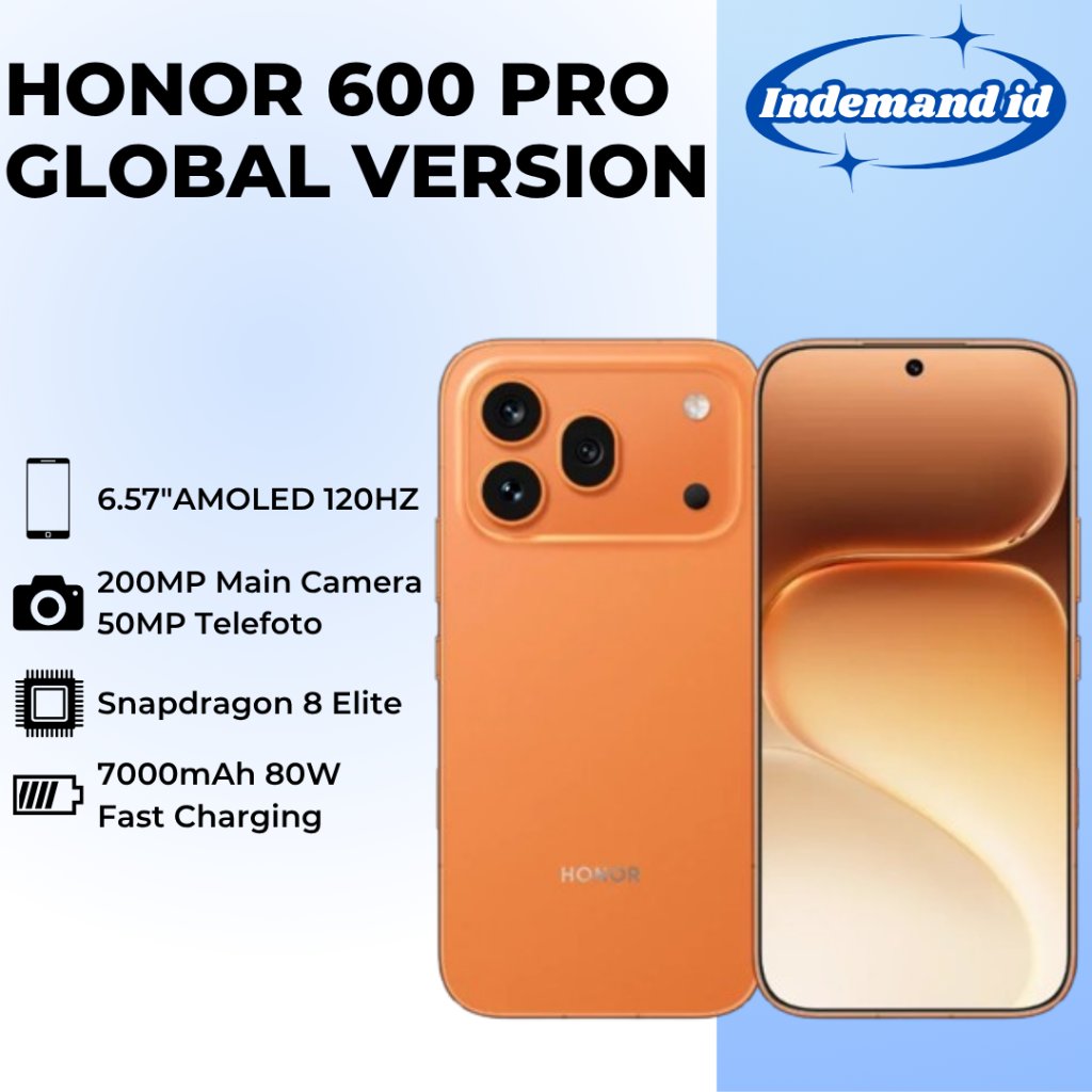 Honor 600 Pro Global Version 5G 6,57''AMOLED 120HZ Snapdragon 8 Elite 7000mAh 80W 200MP