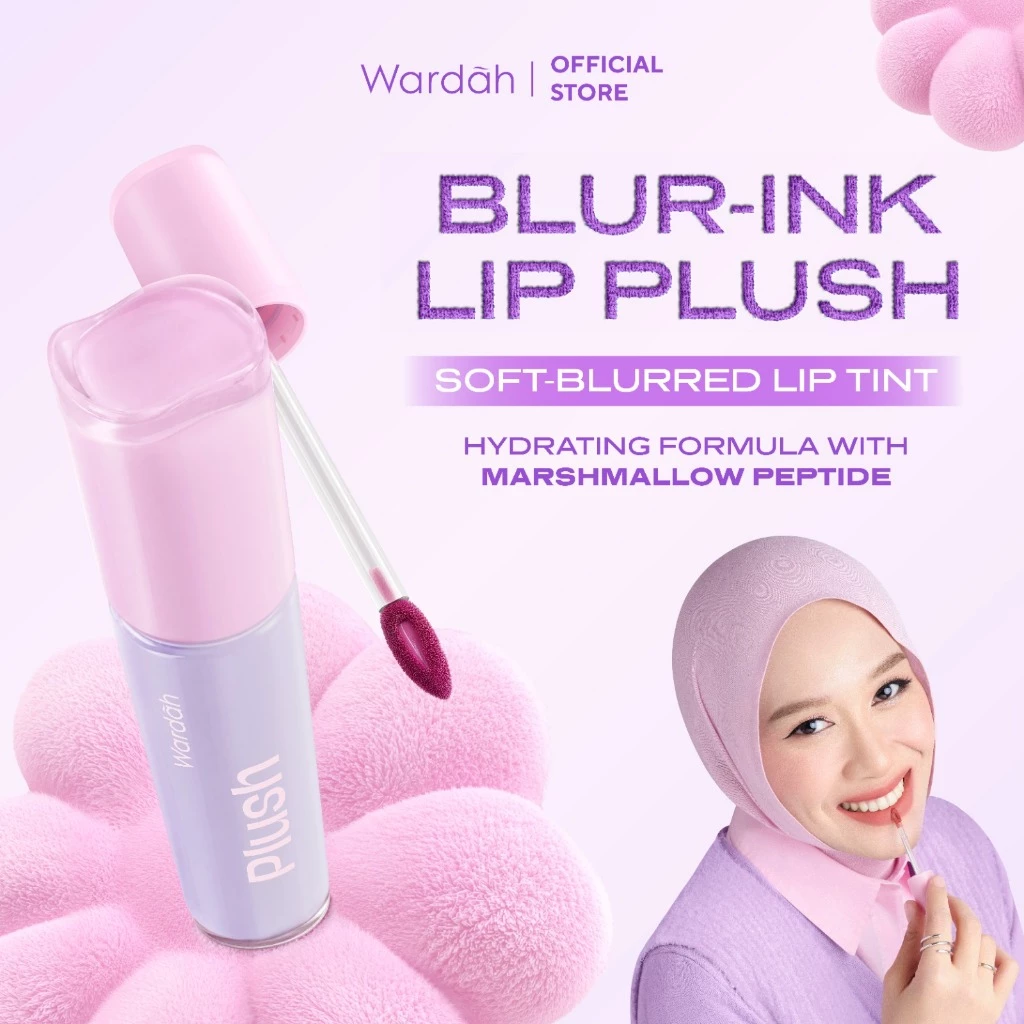 NEW! WARDAH Blur-Ink Lip Plush Lip Tint Matte - Korean Makeup Healthy Matte Finish - Velvet Lip - 8H Longlasting - High Coverage - Non-drying Lipstick Lip gloss Lipstik Liptin Lip Cream Lipcream Lip Stain - Vegan - Cruelty Free - Makeup