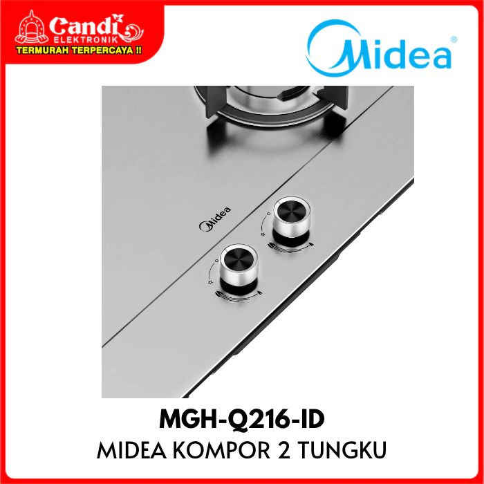 MIDEA Kompor Tanam 2 Tungku Dura Stainless Body MGH-Q216-ID - Gambar 4