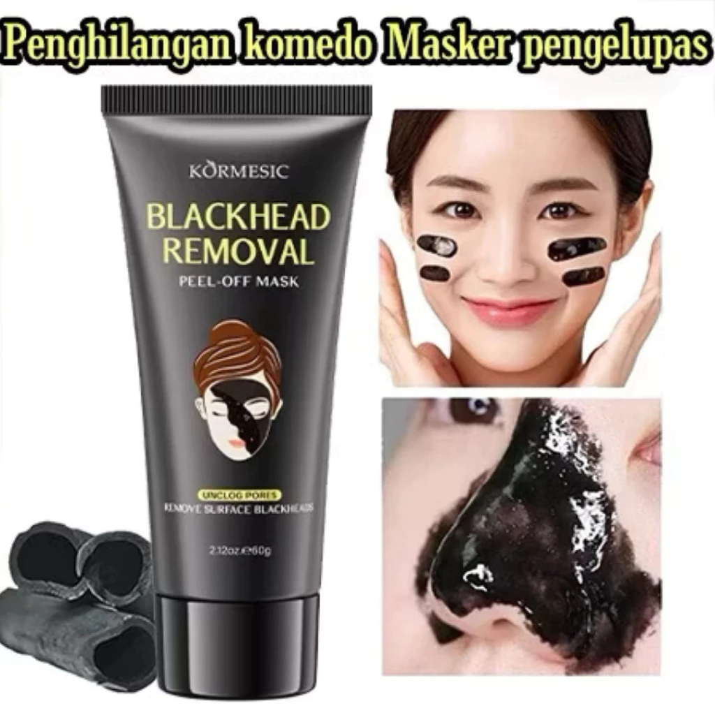 Kormesic Blackhead Removal Peel Off Mask 60Gr / Distributor Cream Ori - Gambar 3