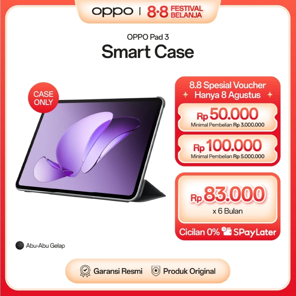 OPPO Pad 3 Smart Case OPC2403 [Foldable Stand Design, Slim & Lightweight]