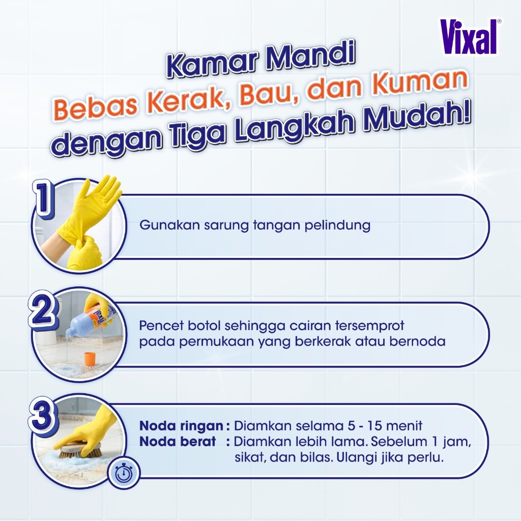 Vixal Pembersih Porselen & Kamar Mandi HCl Anti Kerak Bandel Ekstra Kuat 700g - Gambar 4