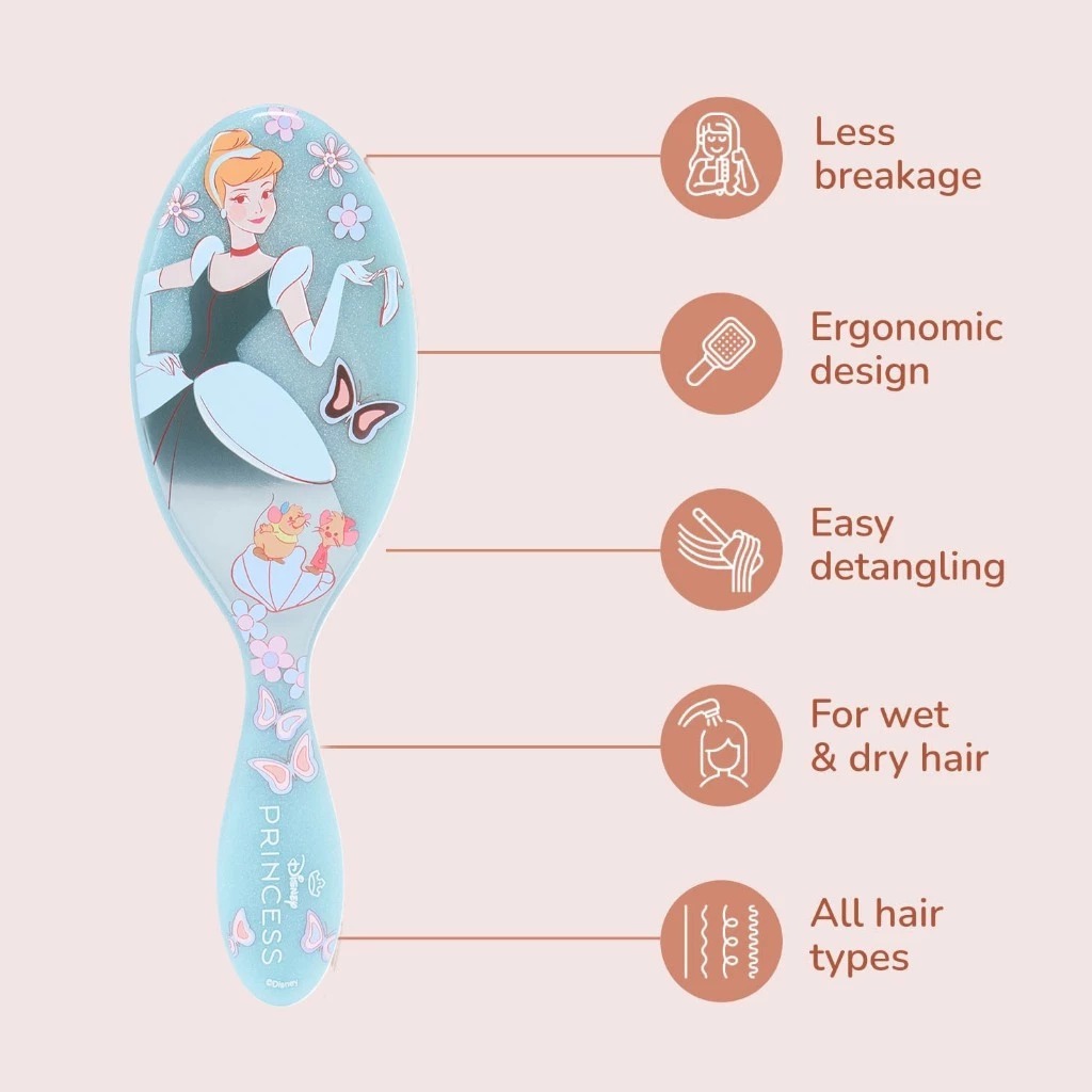 Wet Brush Disney Dreamy Cinderella Sisir Anti Kusut Intelliflex - Gambar 2