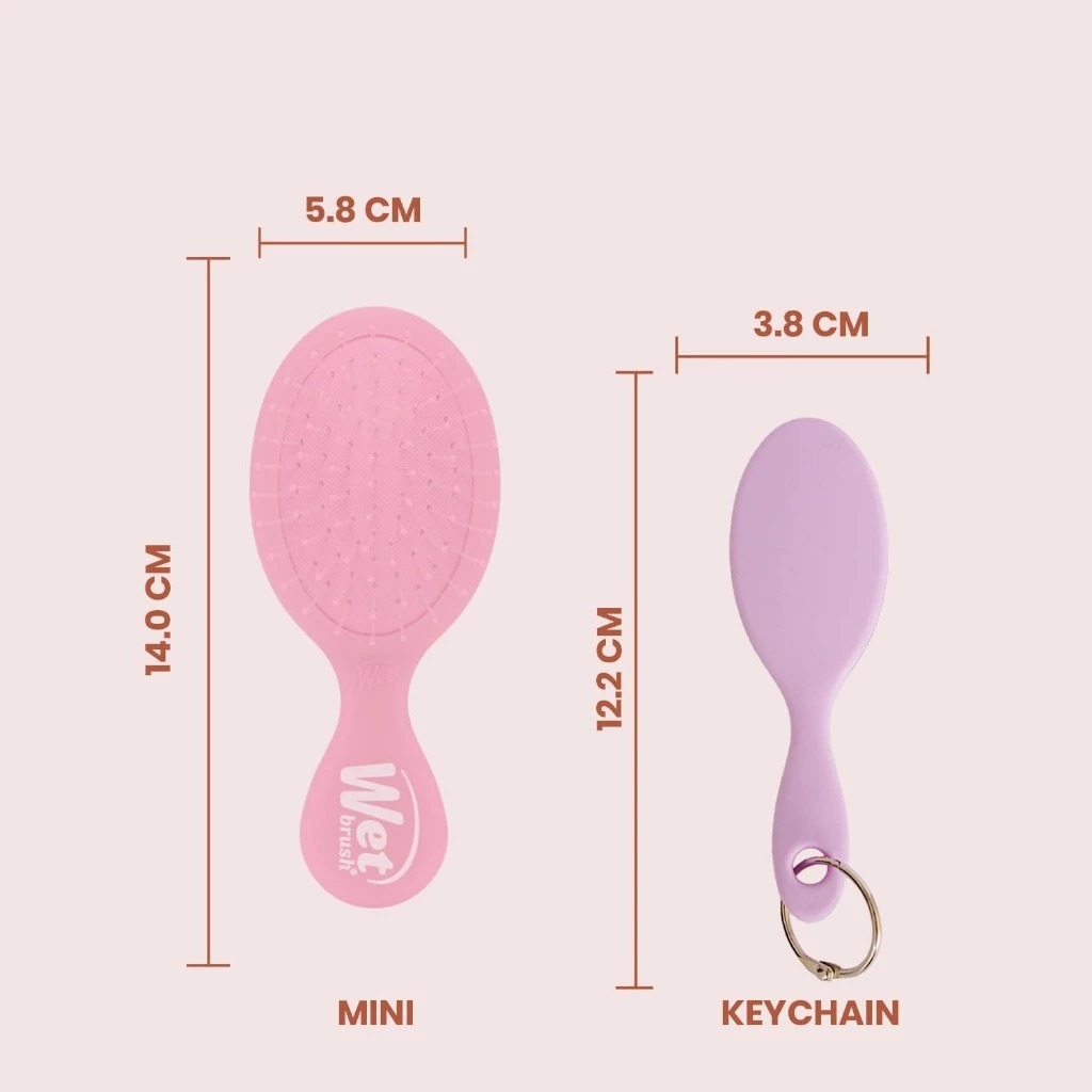 Wet Brush Keychain Brush Charm Sisir Gantungan Tas - Gambar 2