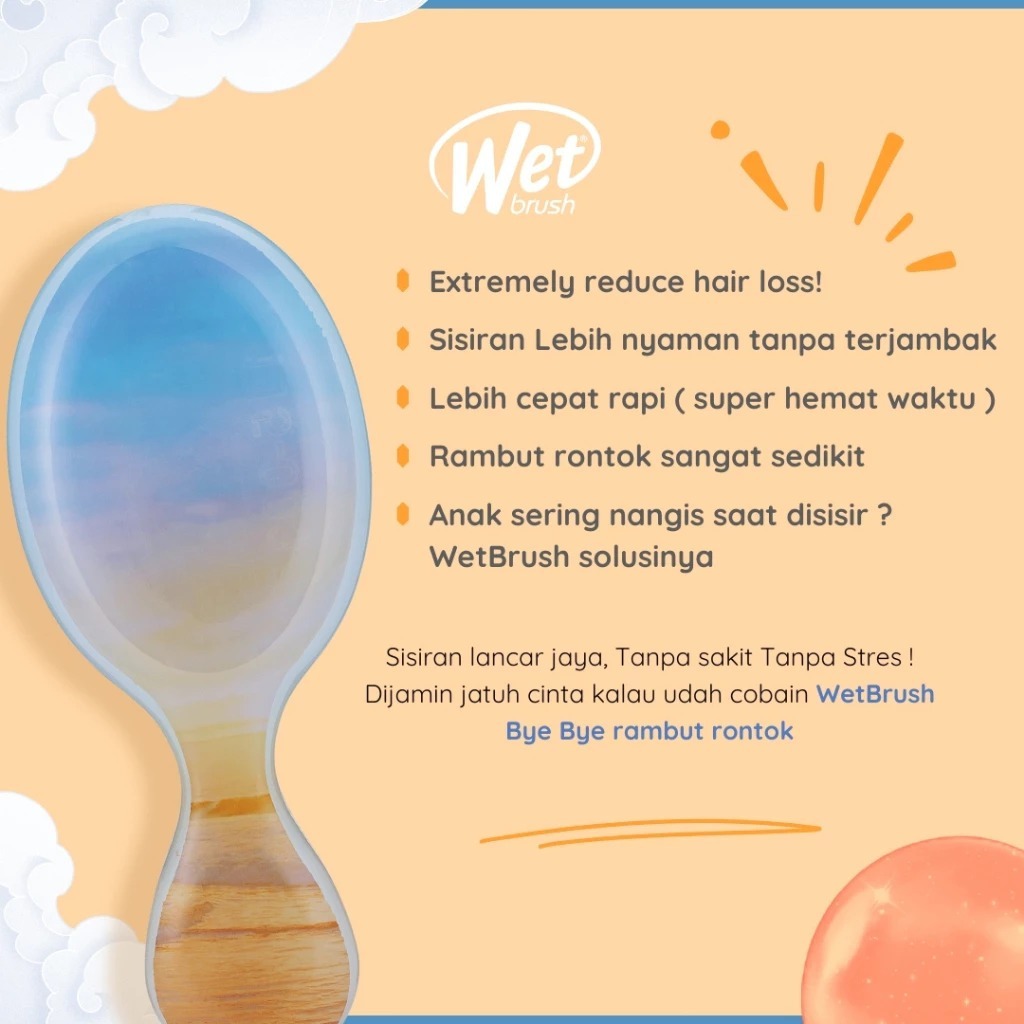 Wet Brush Mini Desert Afterglow Pink Anti-Rontok - Gambar 3
