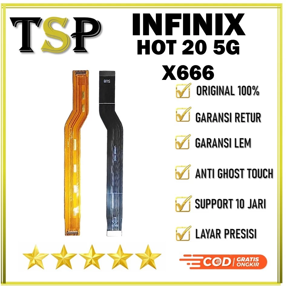 FLEXIBEL / FLEXIBLE / FLEKSIBE LBOARD INFINIX X666 / HOT 20 5G ORIGINAL 100%