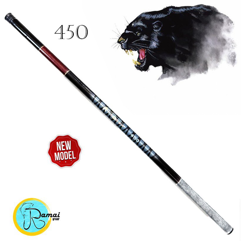 Joran Tegek Black Phanter 450 Carbon Kualitas Baik