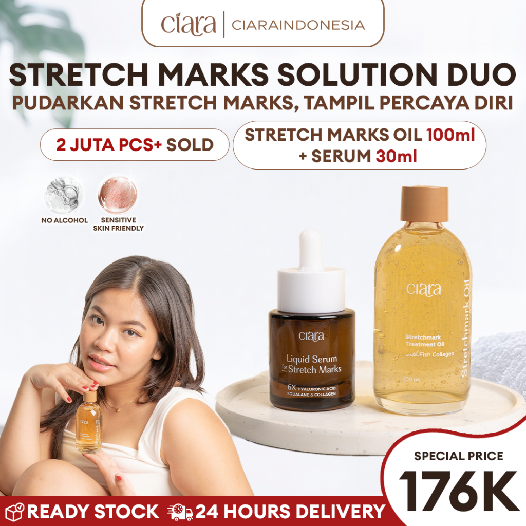 Ciara X Beauty Leyva Stretchmarks Treatment Oil X Stretchmarks Serum