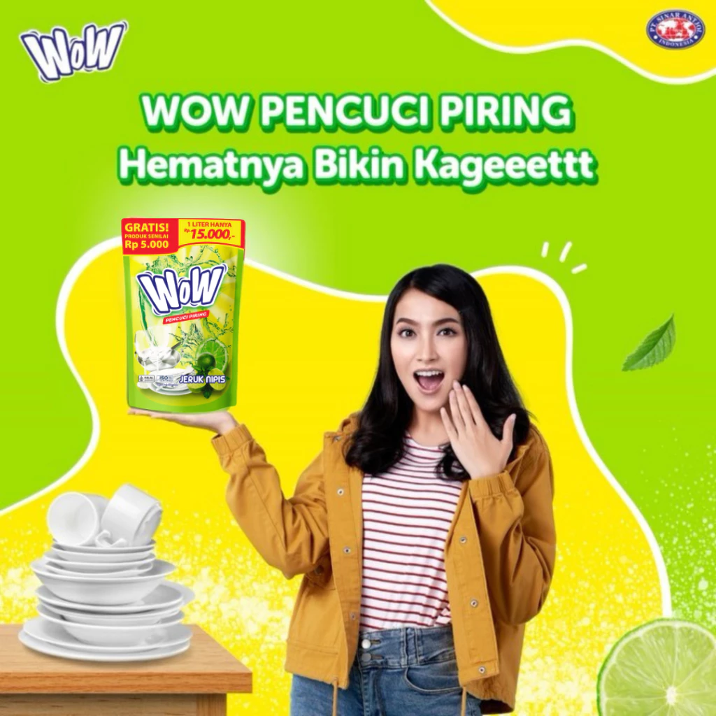 Beli WOW Dishwash 800ml Cuci Piring GRATIS 175ml - Gambar 2