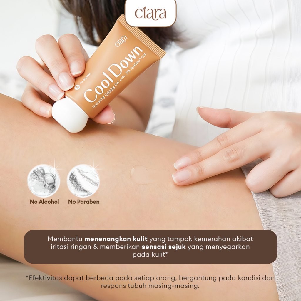 Ciara Cool Down Hydrating Calming Gel Pereda kulit gatal pereda iritasi Salep Gatal Paling Ampuh Paling Ampuh Salep Kulit Gatal Kulit Eksim Gatal Selangkangan Alergi Kulit Kudis Kutu Air Pannu Jamuran Ampuh BPOM HALAL - Gambar 2