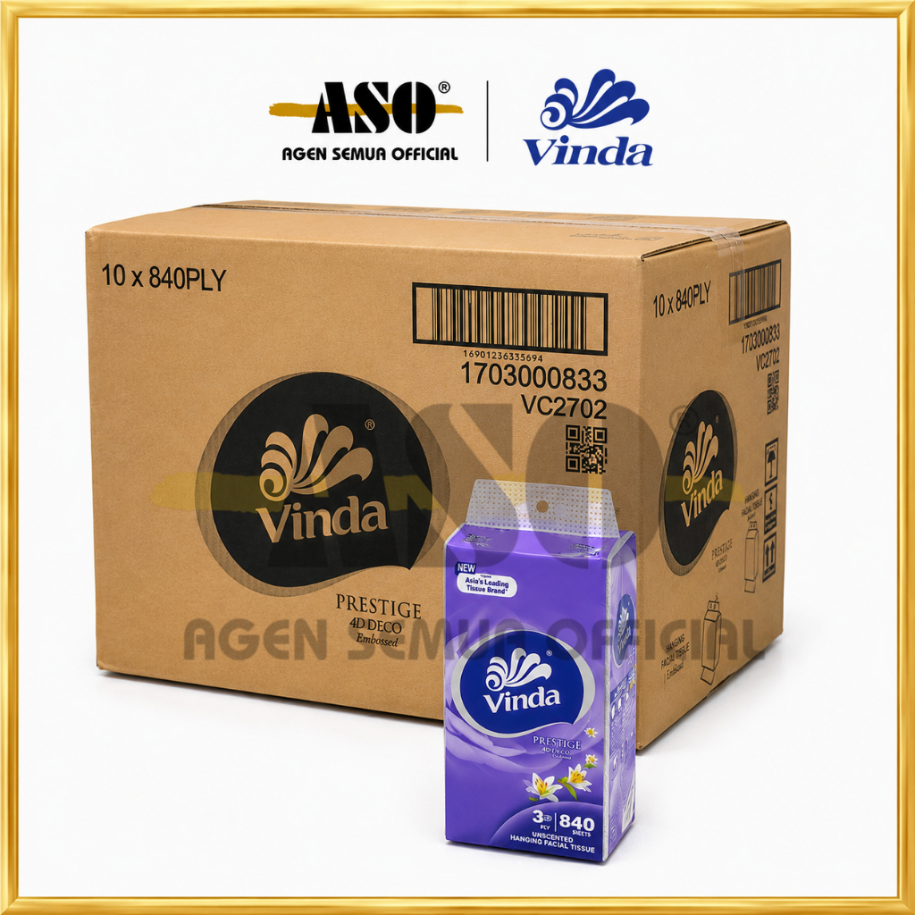 [ DUS ] Tisu Tissue VINDA Hanging 840 Ply 3 Ply facial Tisu Gantung Tisu Wajah Serbaguna ( Isi 10 ) PROMO !!!