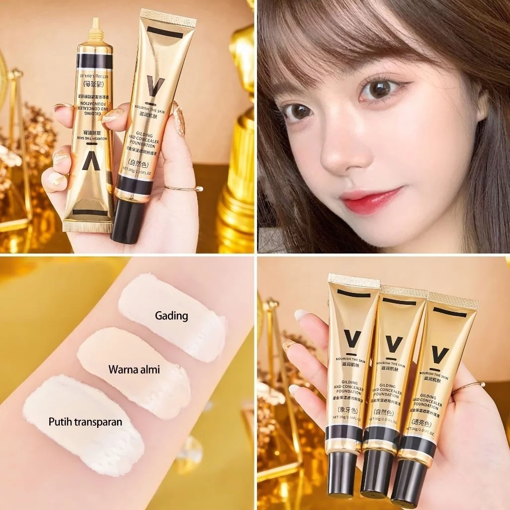 Foundation Liquid Matte Full Coverage Oil Control Tahan Lama Waterproof Ringan Niacinamide 30ml 77007 - Gambar 2