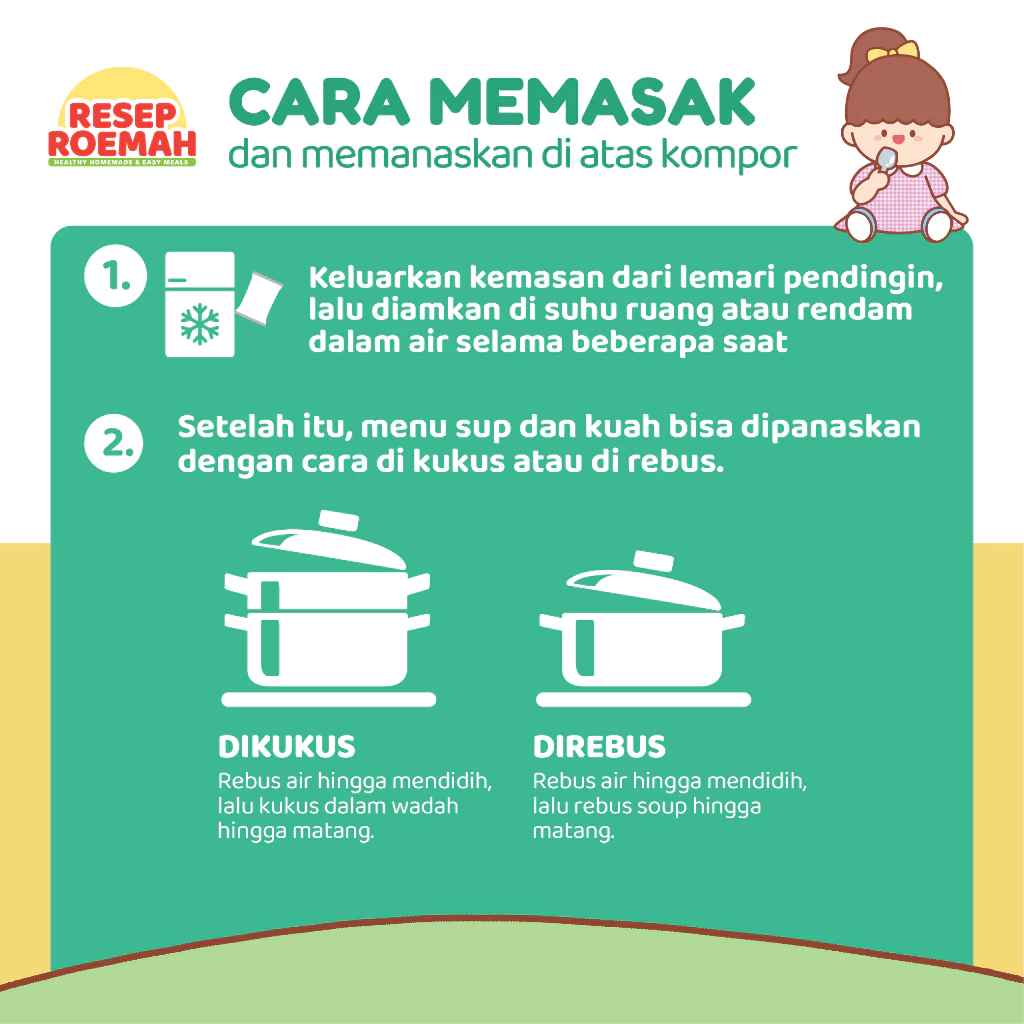 Resep Roemah / Menu Sup dan Kuah BB Booster Tinggi Protein untuk Anak / Ready To Heat Soup / Makanan Sehat Anak / Toddler and Kids Homemade Frozen Food Mpasi / No MSG & No Pengawet - Gambar 3