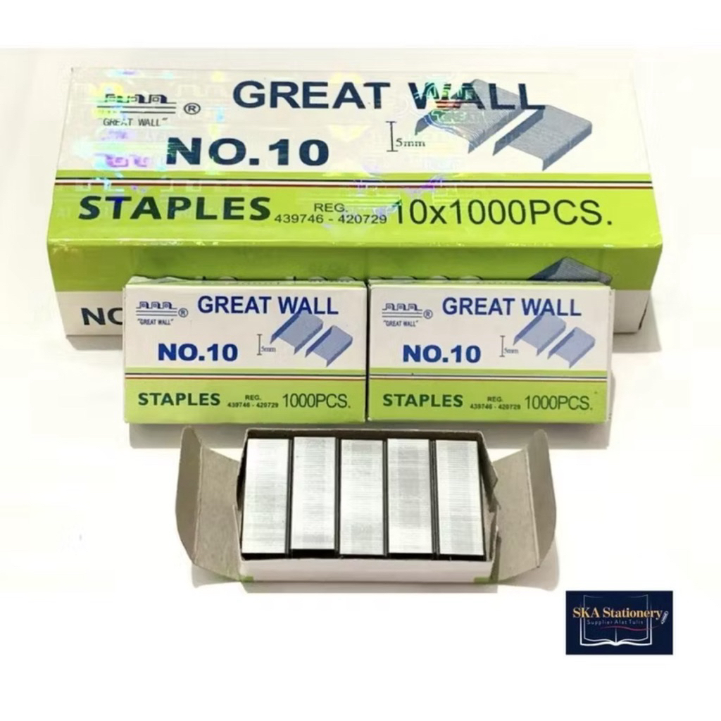 Isi Stapler GreatWall No.10 da Exis No.10 Isi Staples