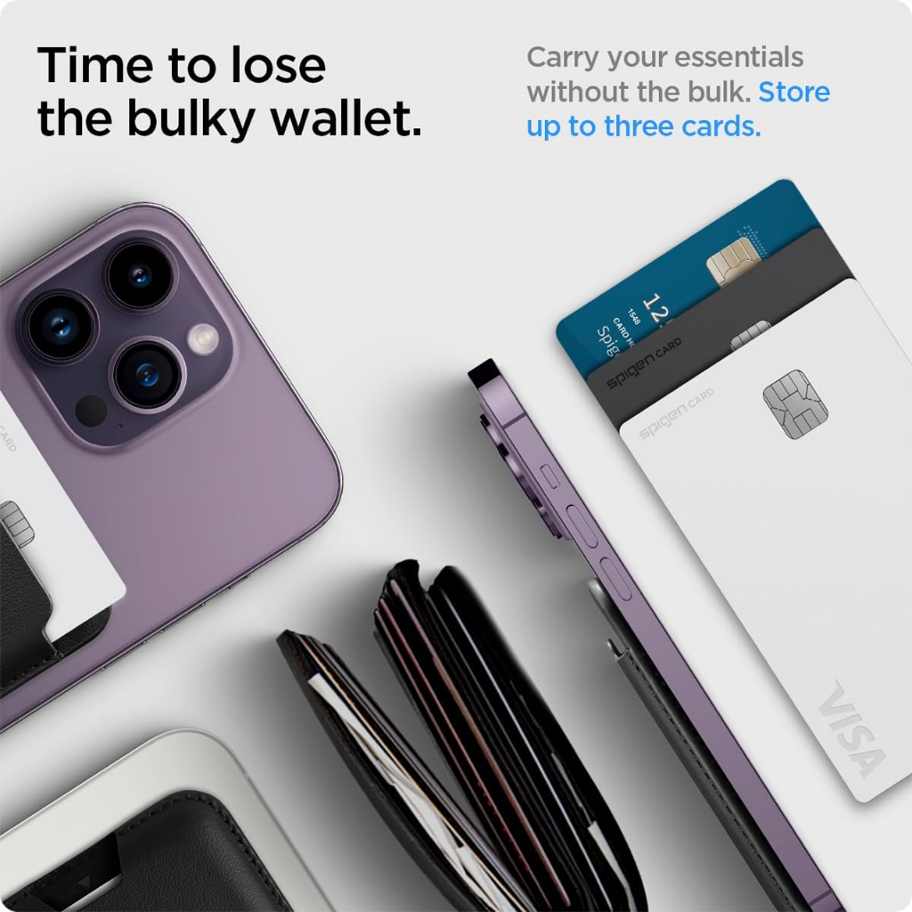 Card Holder Magnetic Spigen Valentinus MagFit Slim Leather Wallet Dompet Kartu Kulit Magsafe - Gambar 4