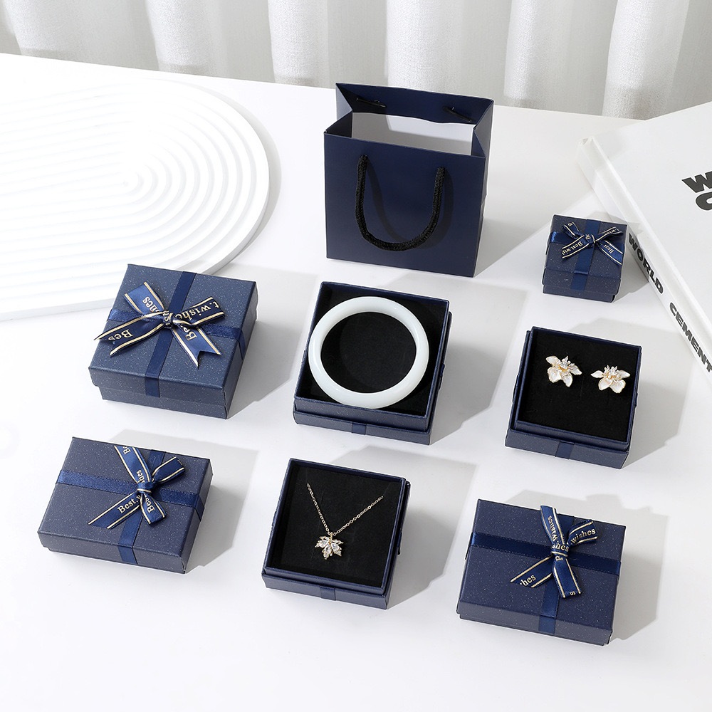 PUSAT17 KOTAK PERHIASAN PREMIUM GIFT BOX KOTAK TEMPAT PERHIASAN JEWELRY BOX TEMPAT AKSESORIS KALUNG ANTING GELANG BOKS PITA PREMIUM PERNIKAHAN ULTAH RING BOX - Gambar 4
