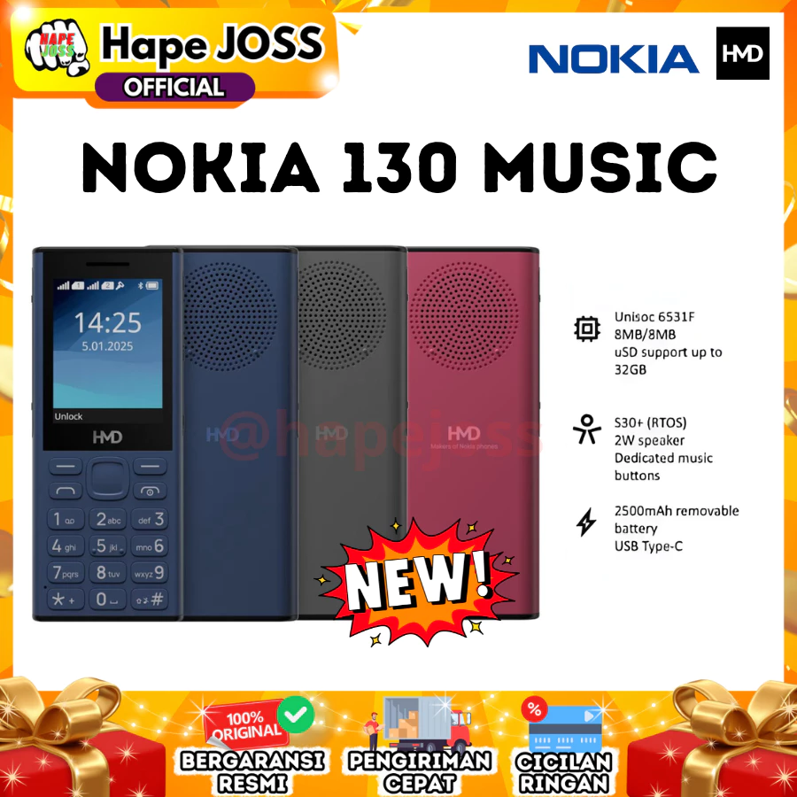 Nokia 130 Frodo Music HMD Garansi Resmi Indonesia