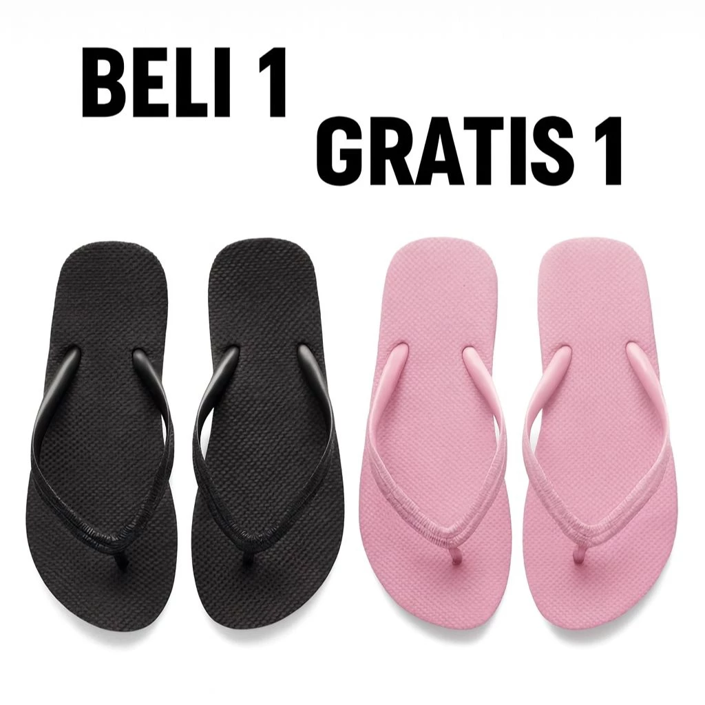 Sandal Jepit Jelly Wanita Polos Terlaris - Gambar 2