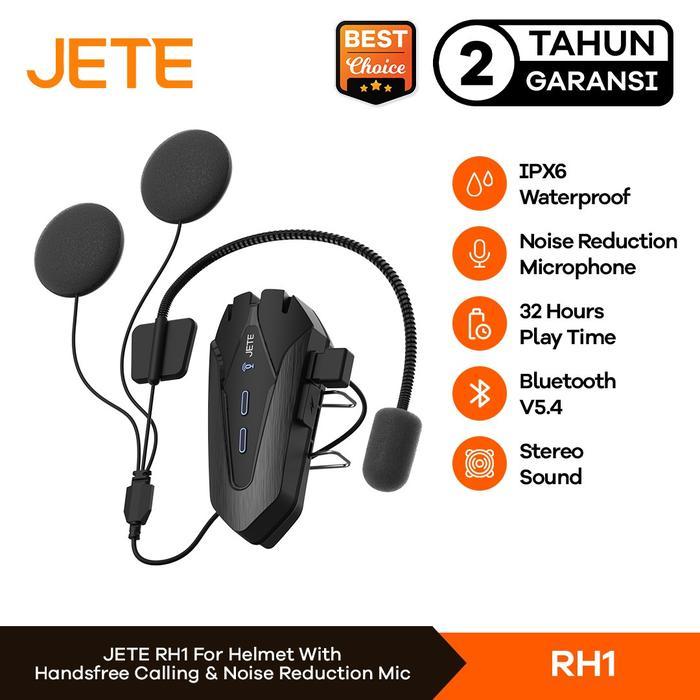 JETE RH1 / Helmet Headset Bluetooth 5.4 IPX6 Helm Motor with Microphone - Garansi Resmi