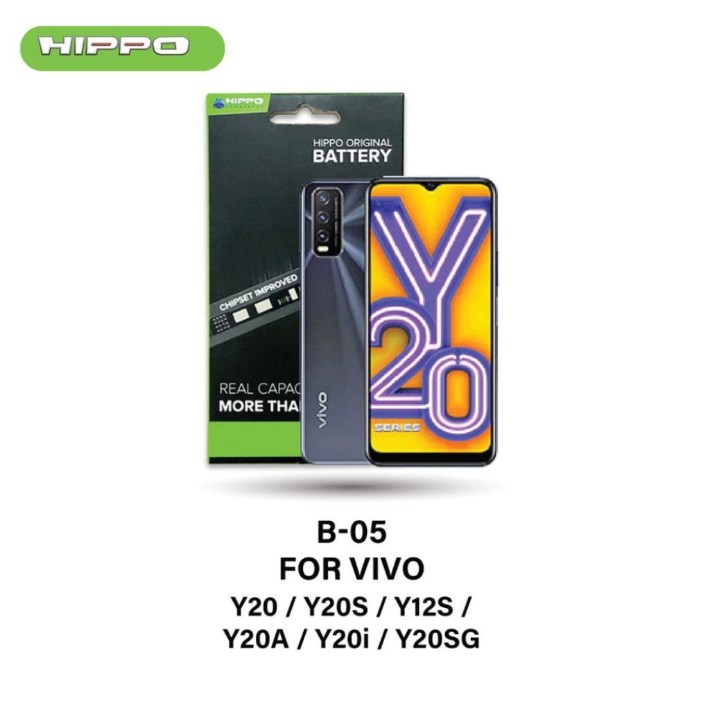 Hippo Baterai VIVO B-05 Y20 / Y20S / Y20A / Y20i / Y20SG 5000Mah / B05 / Original Cell Battery Batere Batrai