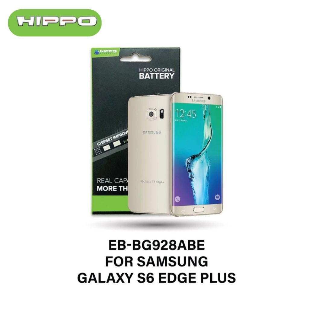 Hippo Baterai Samsung EB-BG928ABE Galaxy S6 Edge Plus 3000mAh Battery Batere Batrai Batre Original Cell Garansi resmi