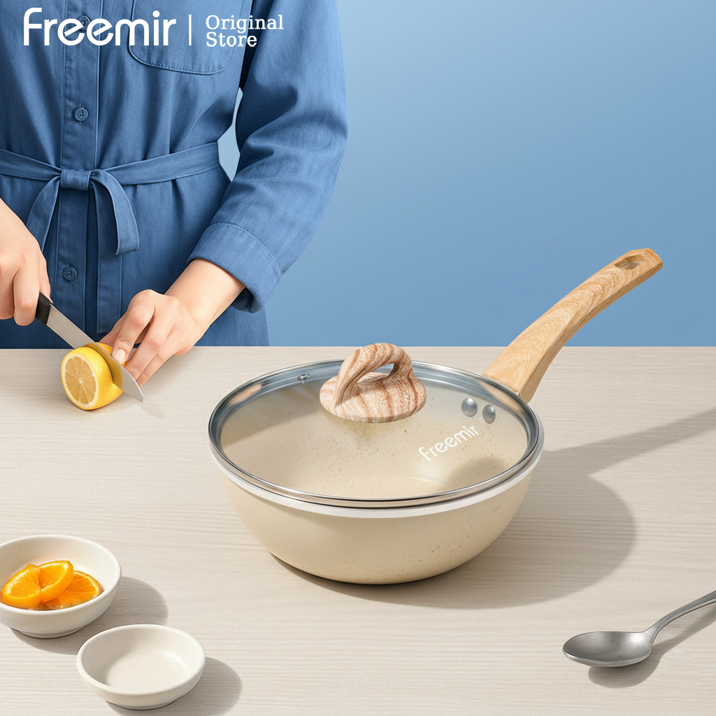 Freemir original 20cm Power Pan Non-Stick Granite Coating Suitable for ...