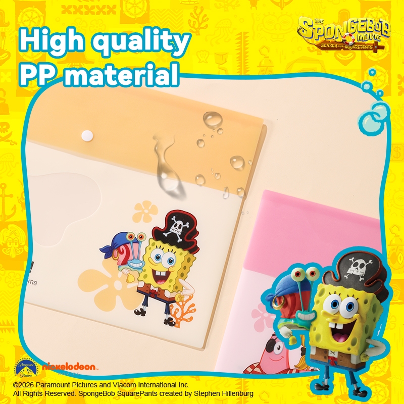 Deli x SpongeBob Document Folder A4 / Map Dokumen Karakter EF765 - Gambar 2