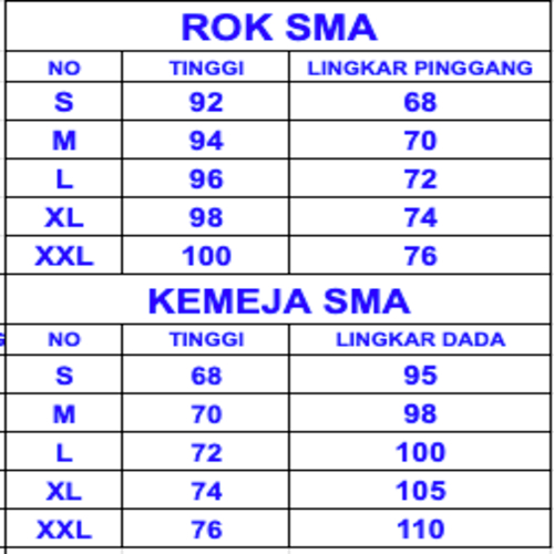 ROK KEMEJA SERAGAM SEKOLAH SMA MA REMAJA 2 MODEL - MODEL REMPEL LIPIT ; MODEL BAPING - Gambar 2