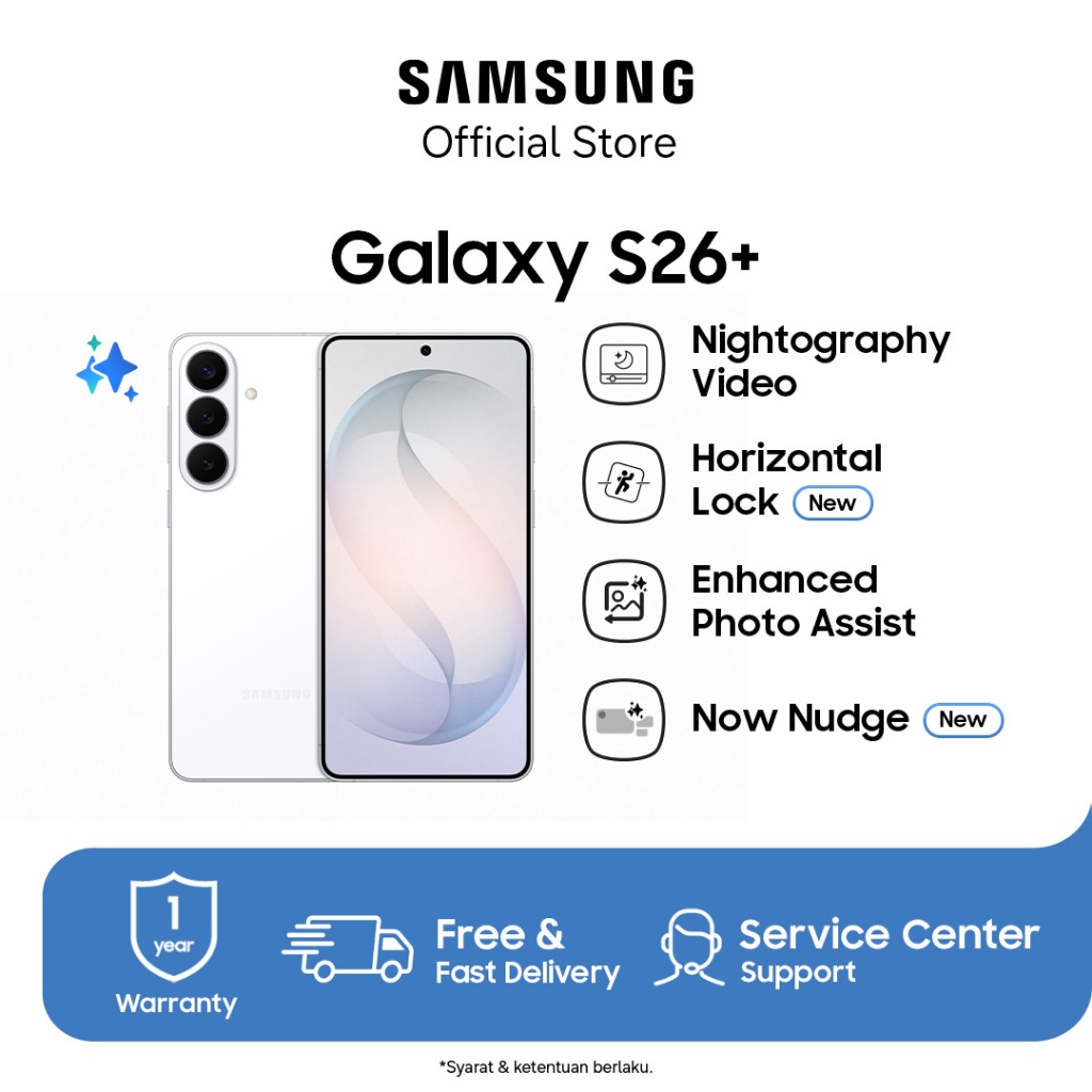 Samsung Galaxy S26+ 12/512GB - White / Hp AI / Photo Assist / 4900 mAh