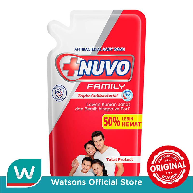 Nuvo Family Sabun Mandi Cair Total Protect Pouch 800g X 2 - Gambar 3