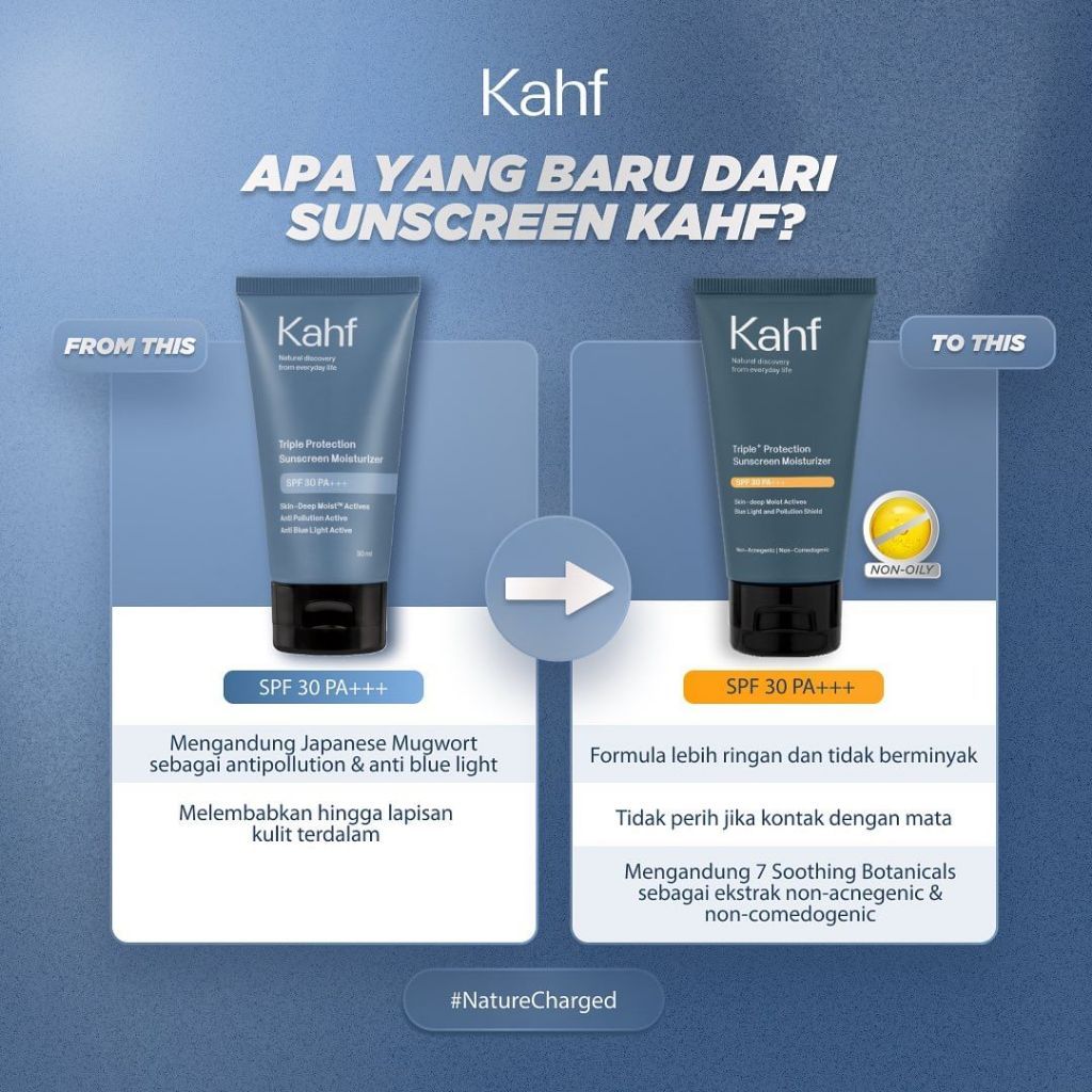 Kahf Triple+ Protection Sunscreen Moisturizer SPF 35 PA+++ 30 ml / Merah Jingga Official - Gambar 2