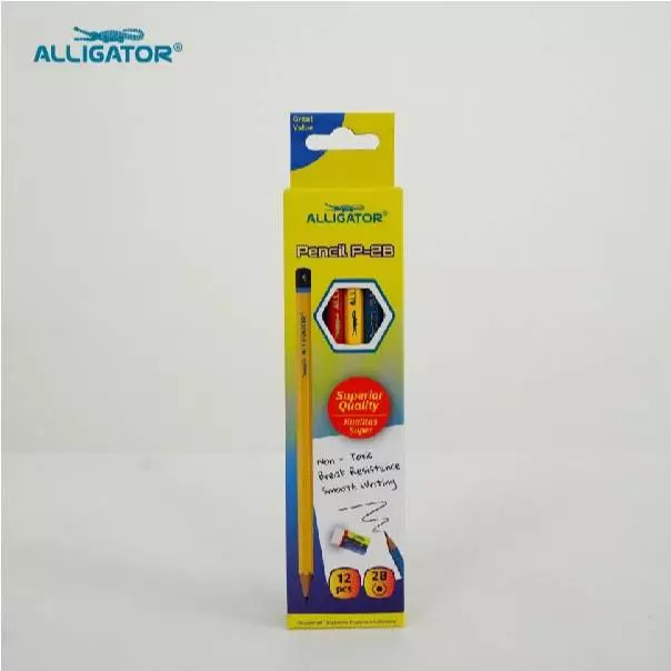 Alligator Oil Pastel 12's + Pensil Colour 12's + Pensil Tulis - Paket Bundling Alat Sekolah & Mewarnai - Gambar 2