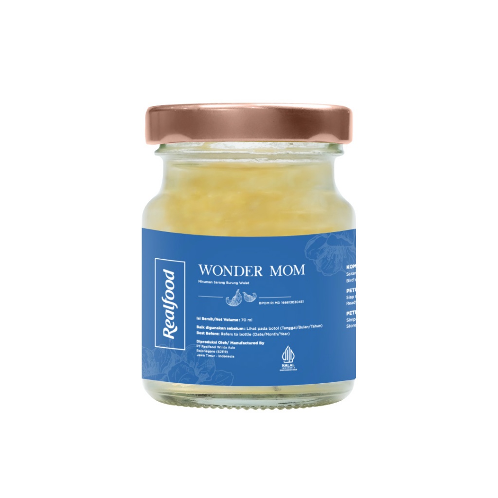 [SPECIAL 9.9 MEGA DEALS] Realfood Wonder Mom / Minuman Sarang Burung Walet / Ibu Hamil dan Menyusui / Nutrisi Ibu dan Janin / Daily Wellness / Daya Tahan Tubuh / Stamina Harian / Bird Nest Drink / Wellness Drink untuk Ibu - Gambar 2