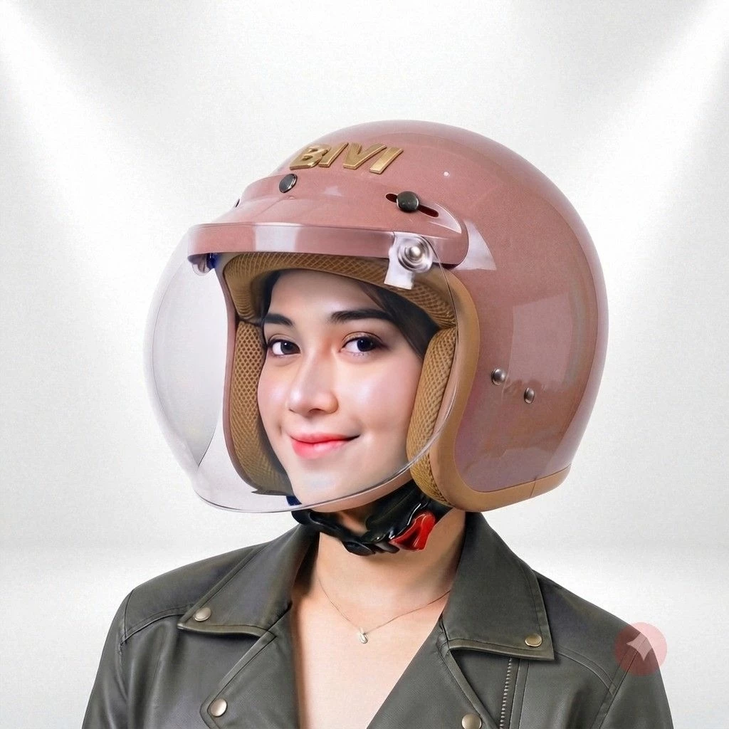 Helm Bogo Retro Bivi - PREMIUM Riding Experience Eksklusif Aesthetic Desain Stylish Helm Modis Helmet Half Face SNI