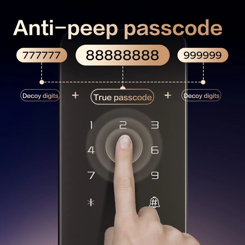 Deli Smart Door Lock / Digital Smart Door Lock Password Fingerprint Card ES620 - Gambar 3