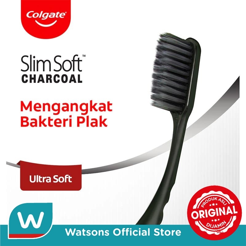 Colgate Sikat Gigi SlimSoft Charcoal Soft 1'S