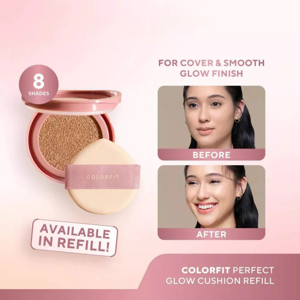 WARDAH Refill Colorfit Perfect Glow Cushion normal Healthy-Glow Finish / Distributor Cream Ori - Gambar 4