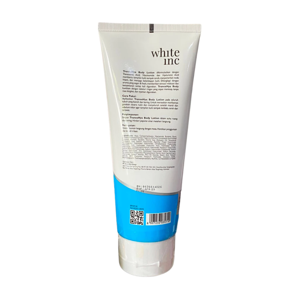 White Inc TranexHya Body Lotion 180ML Tube / Distributor Cream Ori - Gambar 2